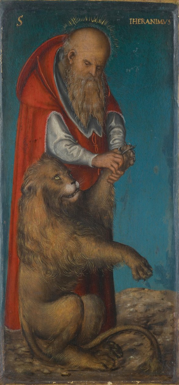 Sint Hiëronymus door Lucas Cranach the Elder
