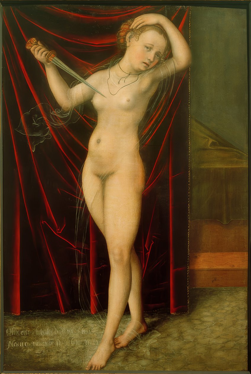 Zelfmoord van Lucretia door Lucas Cranach the Elder