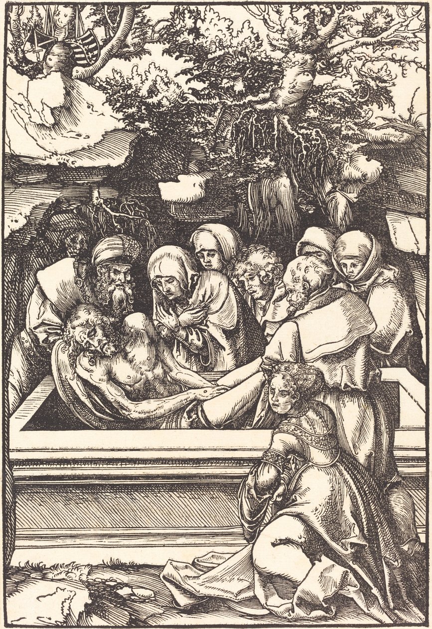 De graflegging door Lucas Cranach the Elder
