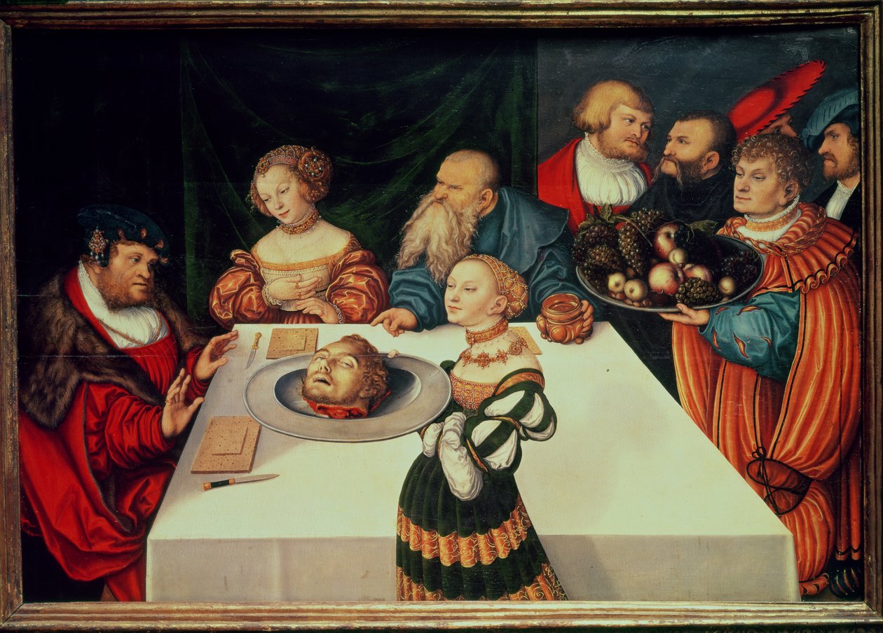 Het Feest van Herodes door Lucas Cranach the Elder