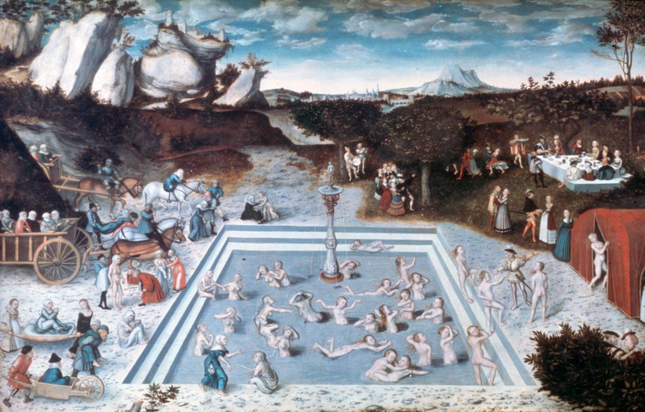 De fontein van de jeugd, 1546 door Lucas Cranach the Elder
