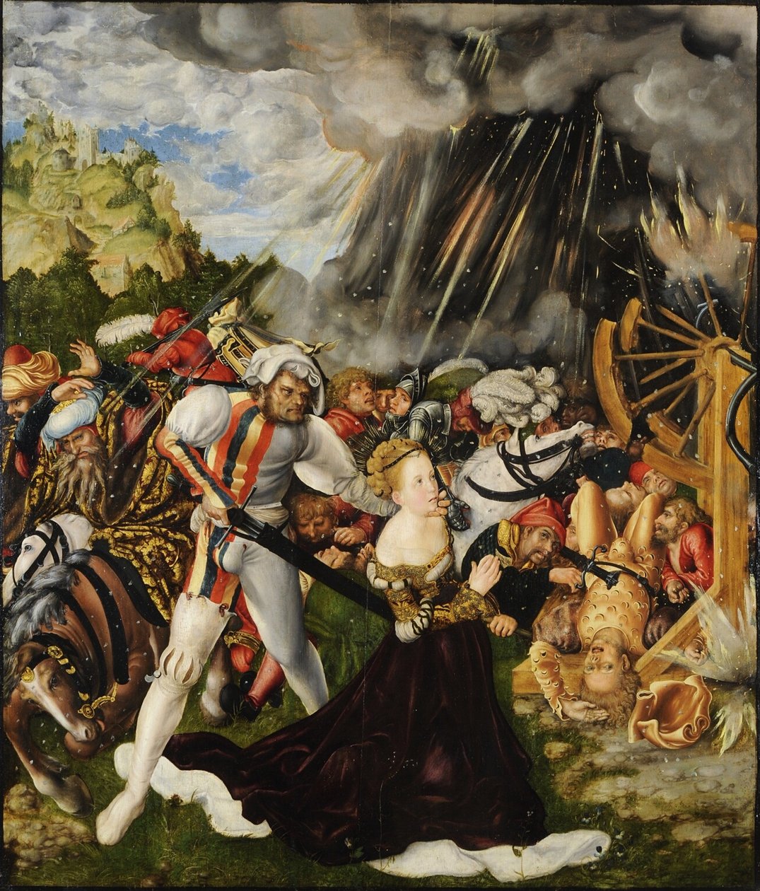 Het martelaarschap van Sint-Catharina door Lucas Cranach the Elder