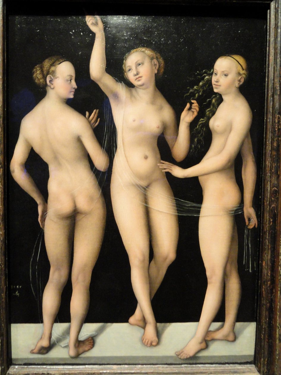 De Drie Gratiën door Lucas Cranach the Elder