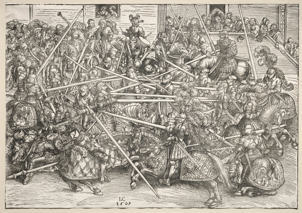 Het toernooi met lansen, 1509 door Lucas Cranach the Elder