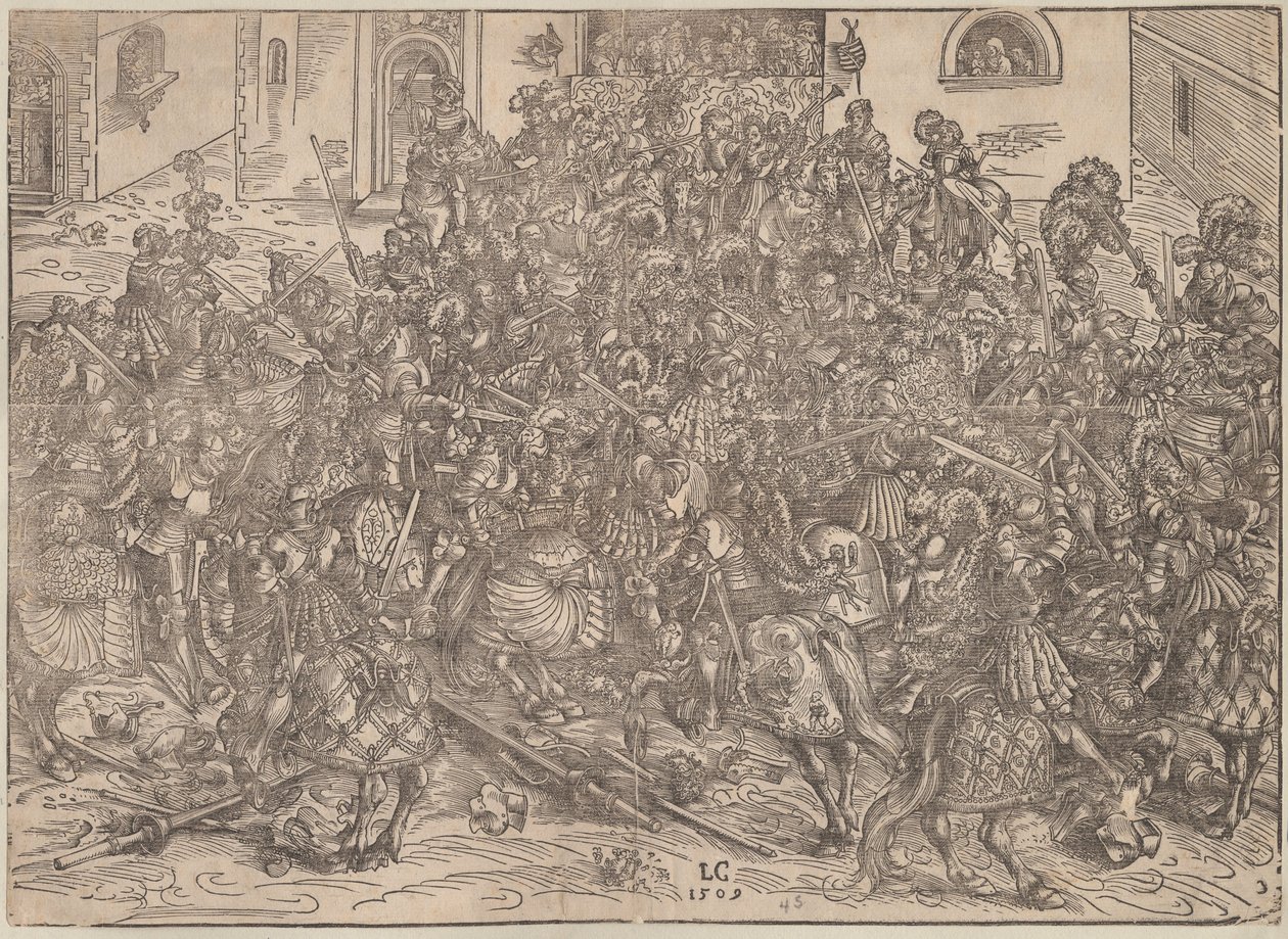Toernooi, 1509 door Lucas Cranach the Elder