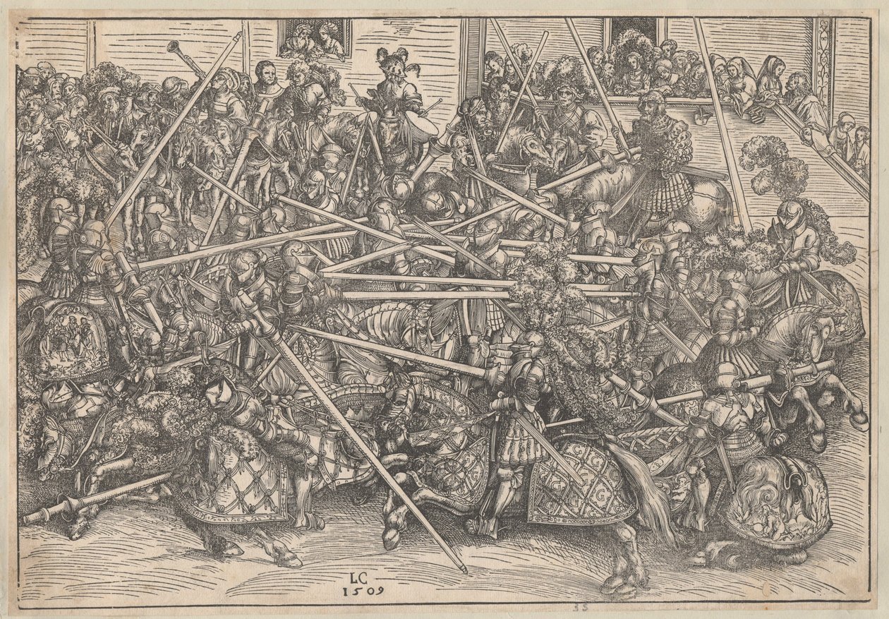 Toernooi, 1509 door Lucas Cranach the Elder