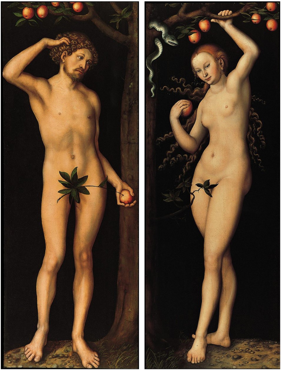 Oekraïens:  Adam en Eva Adam en Eva door Lucas Cranach the Elder