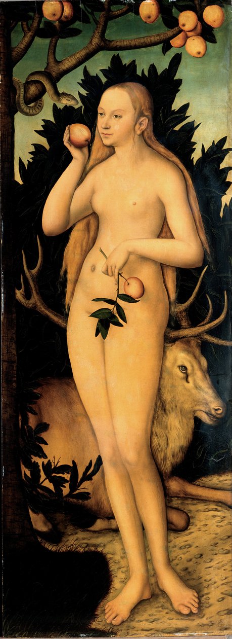 Adam en Eva door Lucas Cranach the Younger