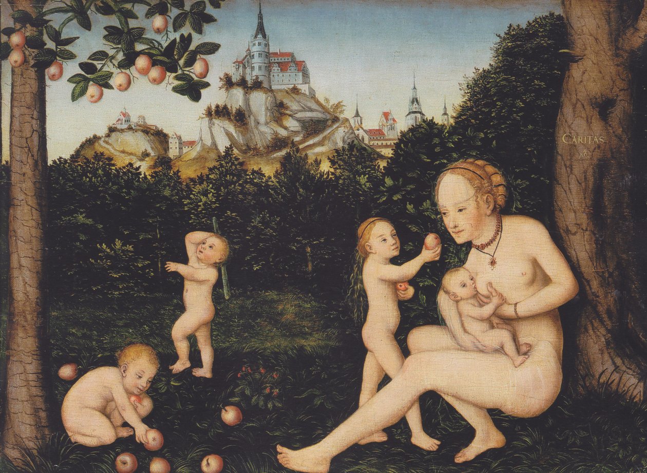 Liefdadigheid door Lucas Cranach the Younger