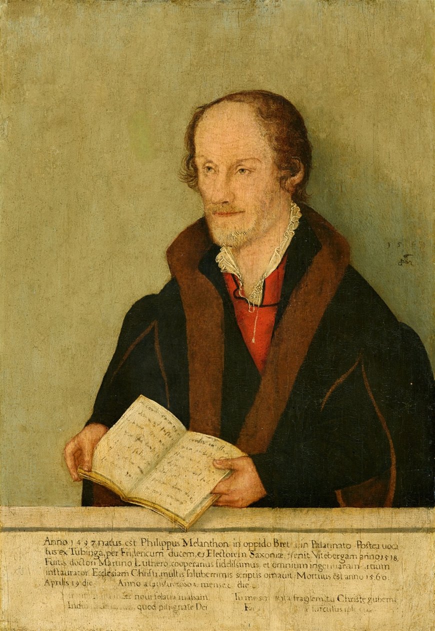 Portret van Philipp Melanchthon door Lucas Cranach the Younger