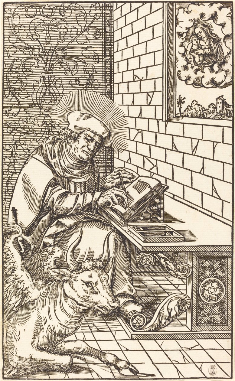 Sint Lucas door Lucas Cranach the Younger