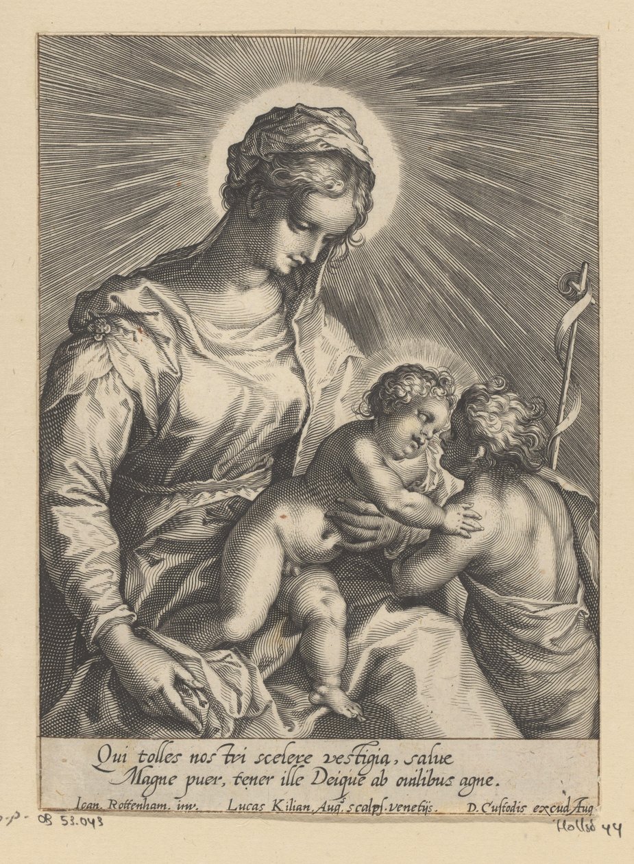 Maria met kind en Johannes de Doper door Lucas Kilian