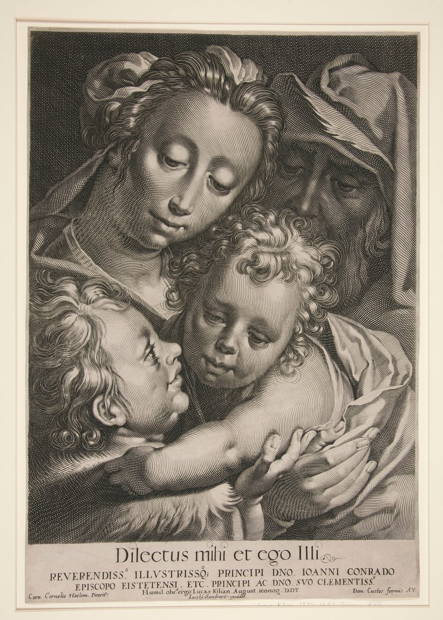 De Heilige Familie met Sint Jan door Lucas Kilian