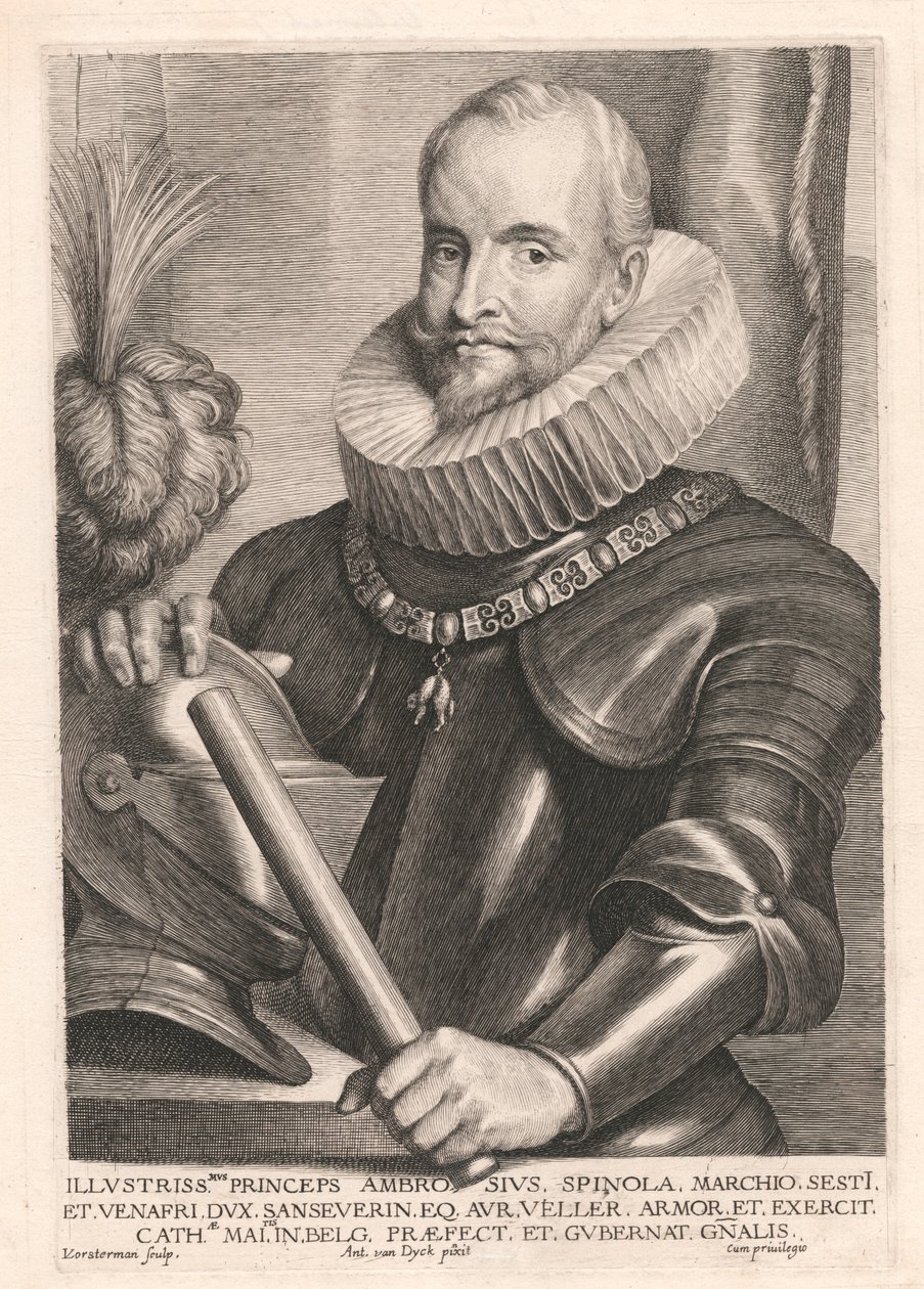 Illustrissmus Ambrosius Spinola, Marchio Sest I door Lucas Vorsterman