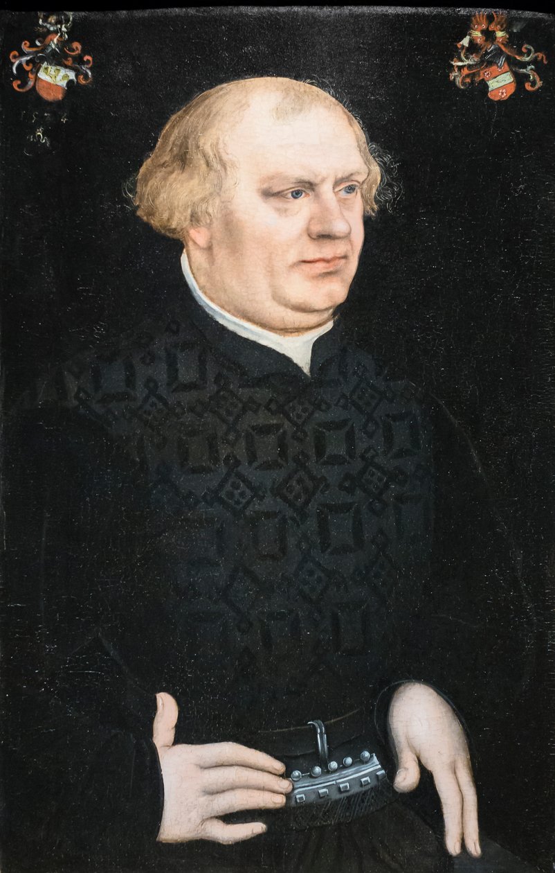 Portret van een man door Lucas the Elder Cranach