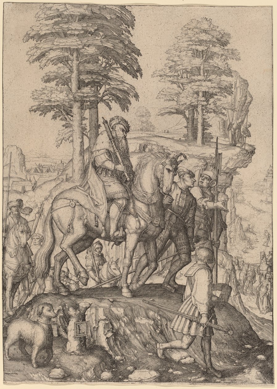 Abigail en David door Lucas van Leyden