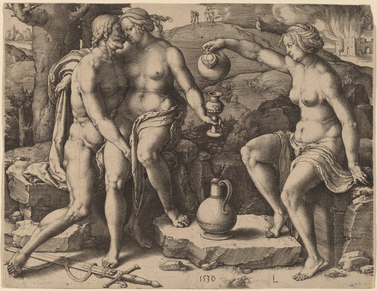 Lot en zijn dochters door Lucas van Leyden
