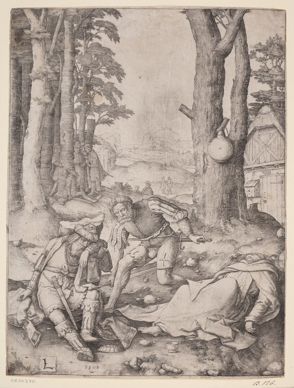 Mohammed en de monnik Sergius door Lucas van Leyden