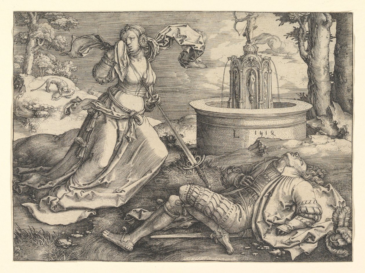 Pyramus en Thisbe, 1514 door Lucas van Leyden