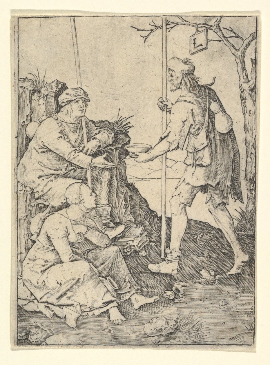 De bedelaars, ca. 1509 door Lucas van Leyden