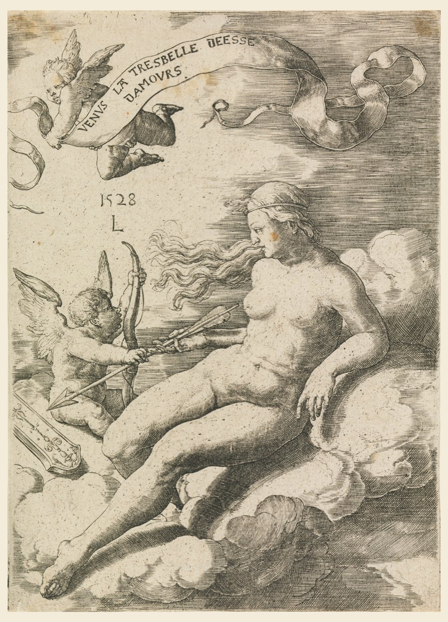 Venus en Cupido door Lucas van Leyden