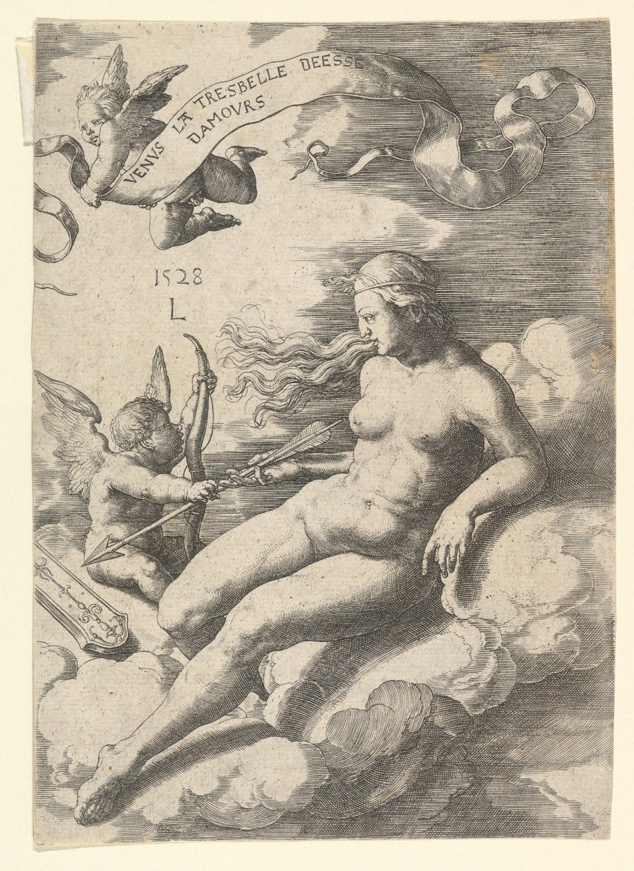 Venus en Cupido door Lucas van Leyden