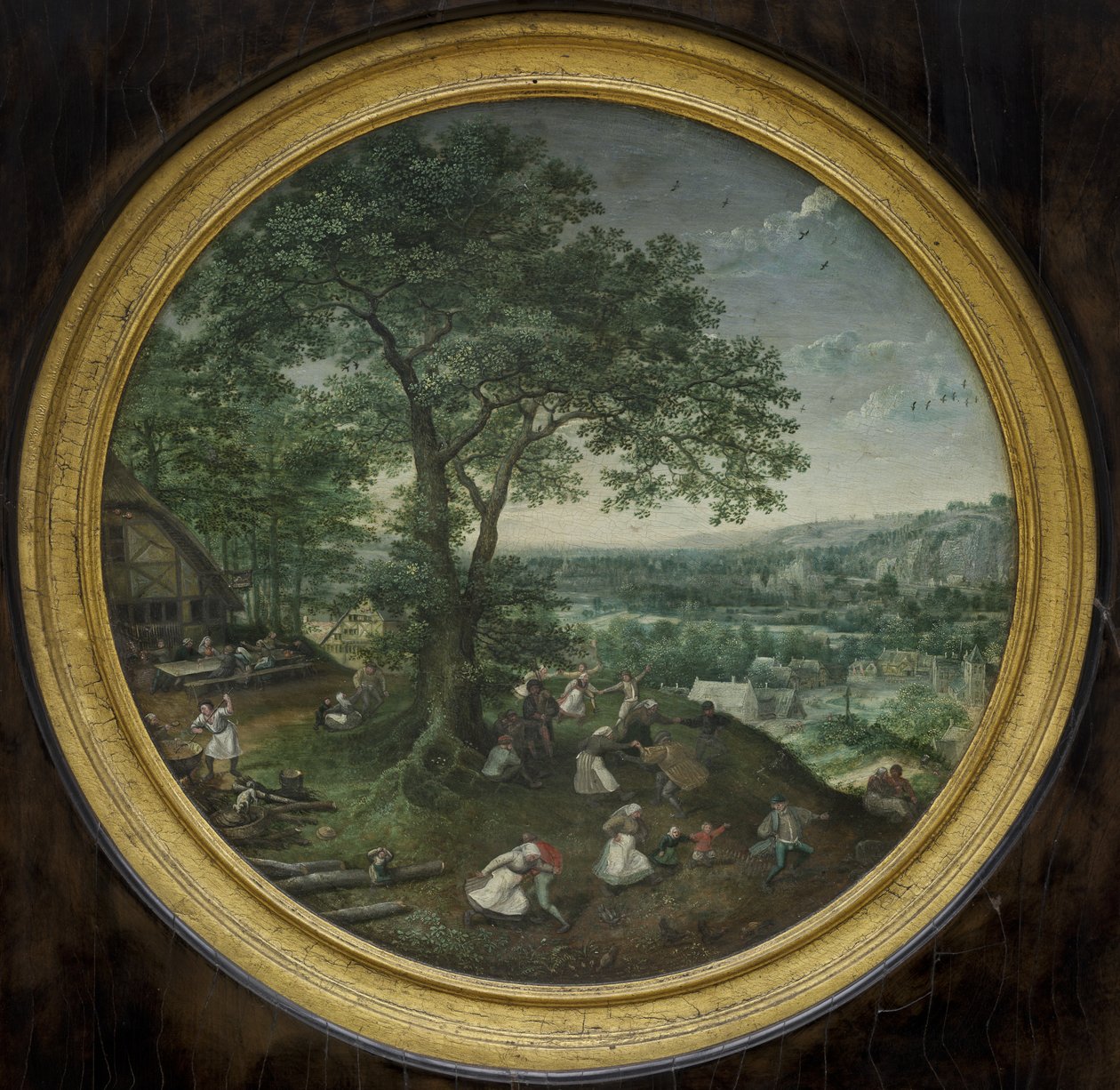 Boeren die plezier maken (Kermis) door Lucas van Valckenborch