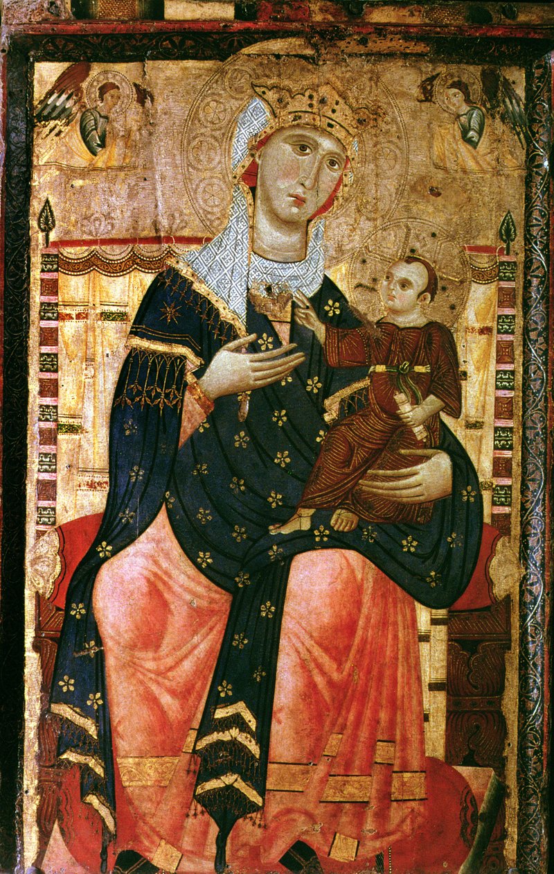 Madonna en Kind op de troon, c.1260 door Luccanese School