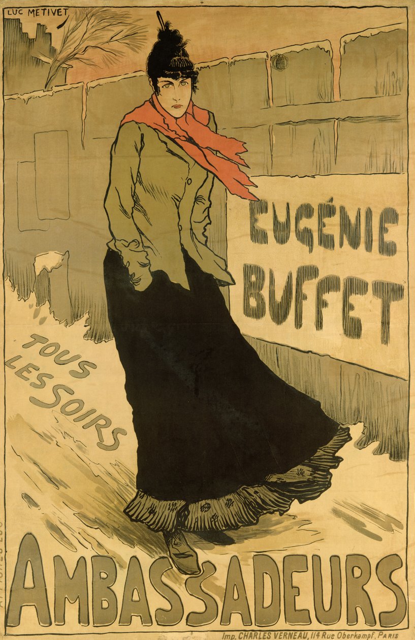 Reproductie van een poster voor 