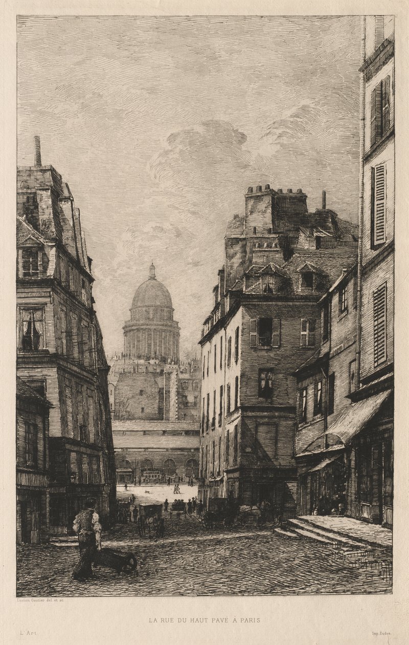 La rue du Haut Pavé in Parijs door Lucien Gautier