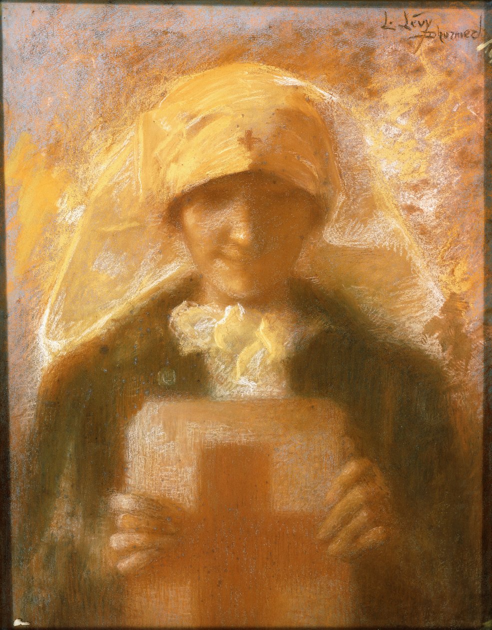 Portret van een jonge verpleegster door Lucien Levy Dhurmer