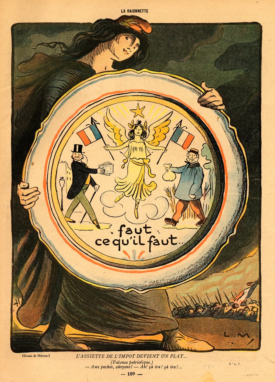 La Baionnette, Satirisch in kleuren door Lucien Metivet