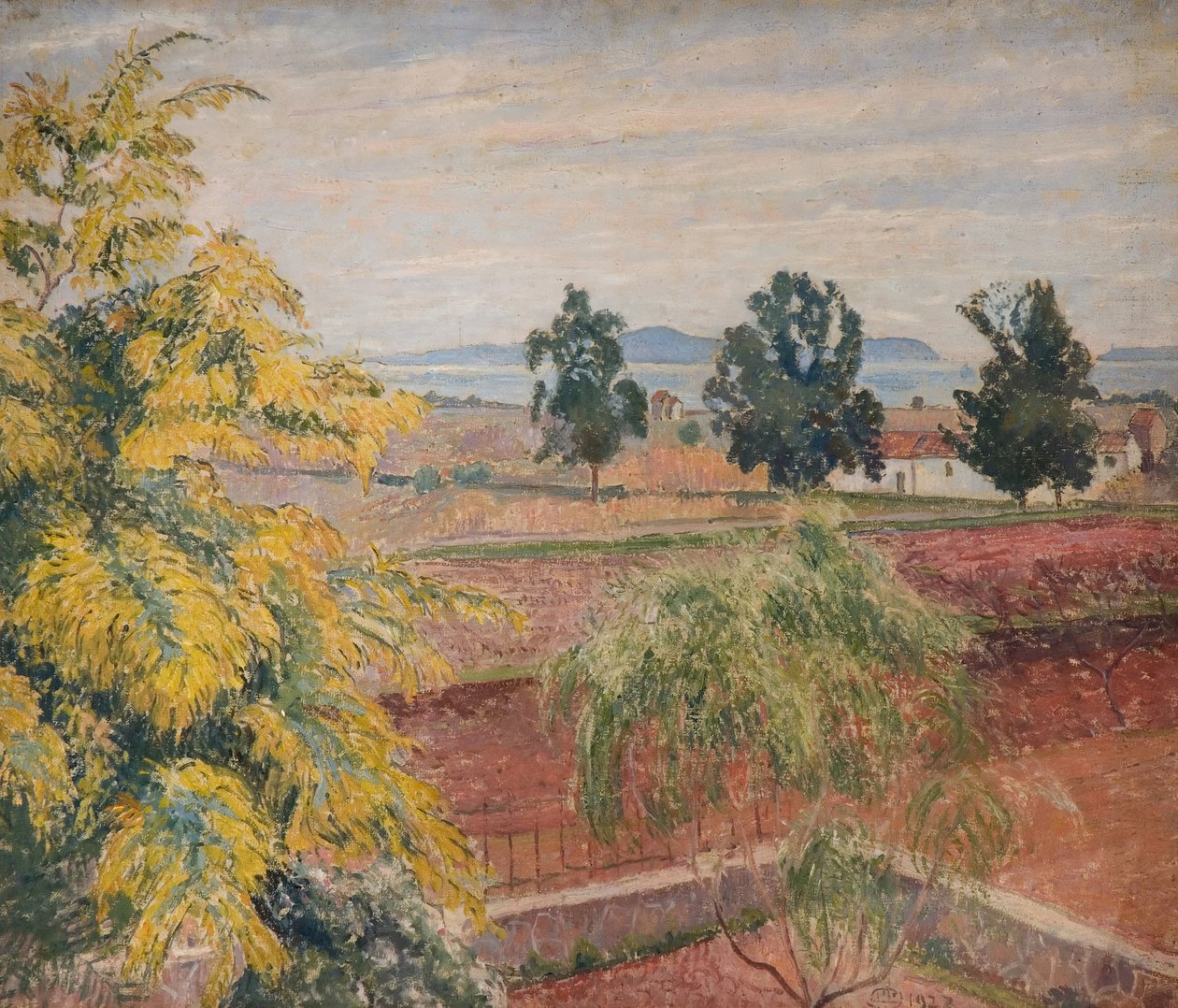 Mimosa Lavendou, 1923 door Lucien Pissarro