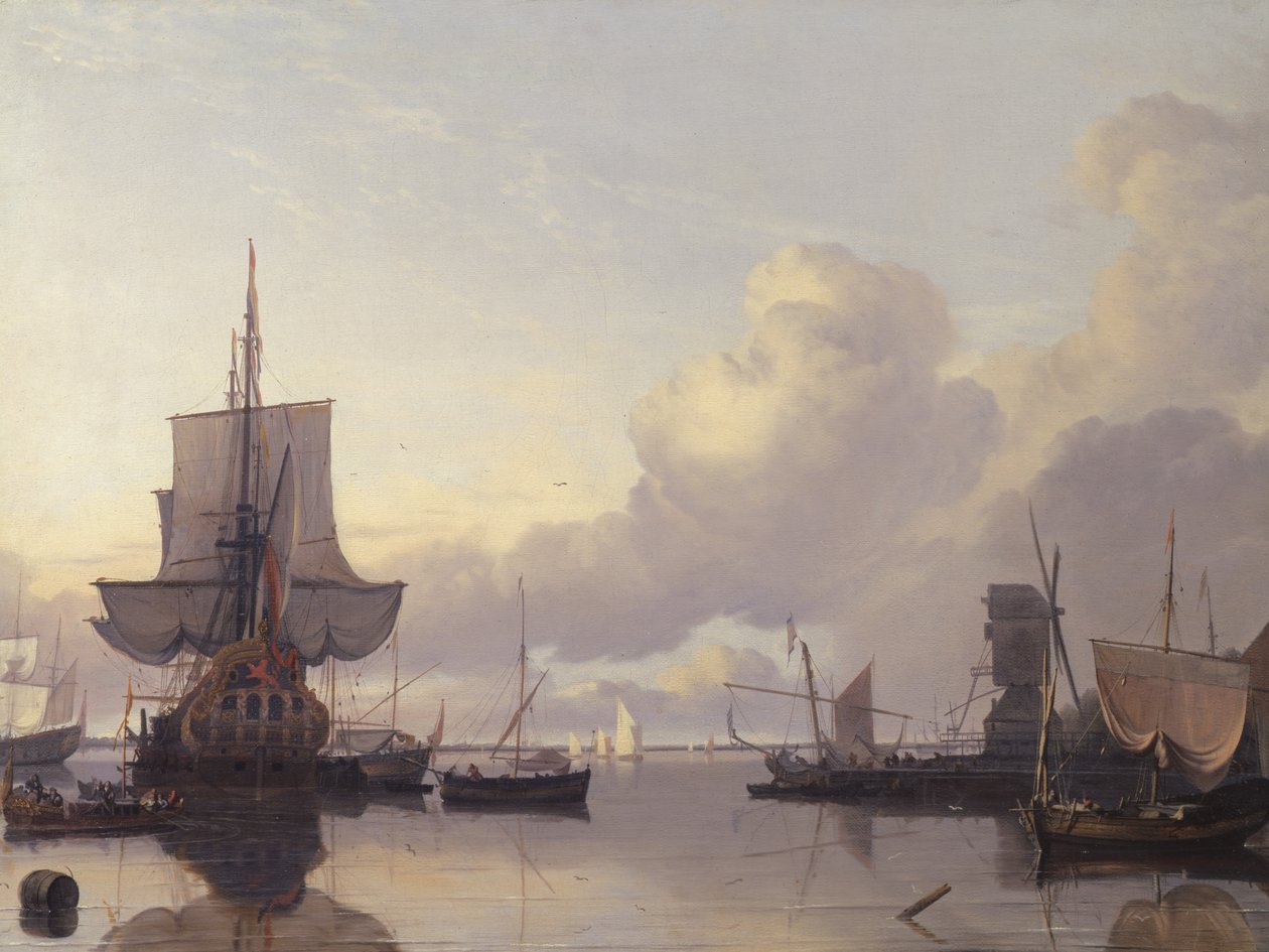 Haven door Ludolf Backhuysen