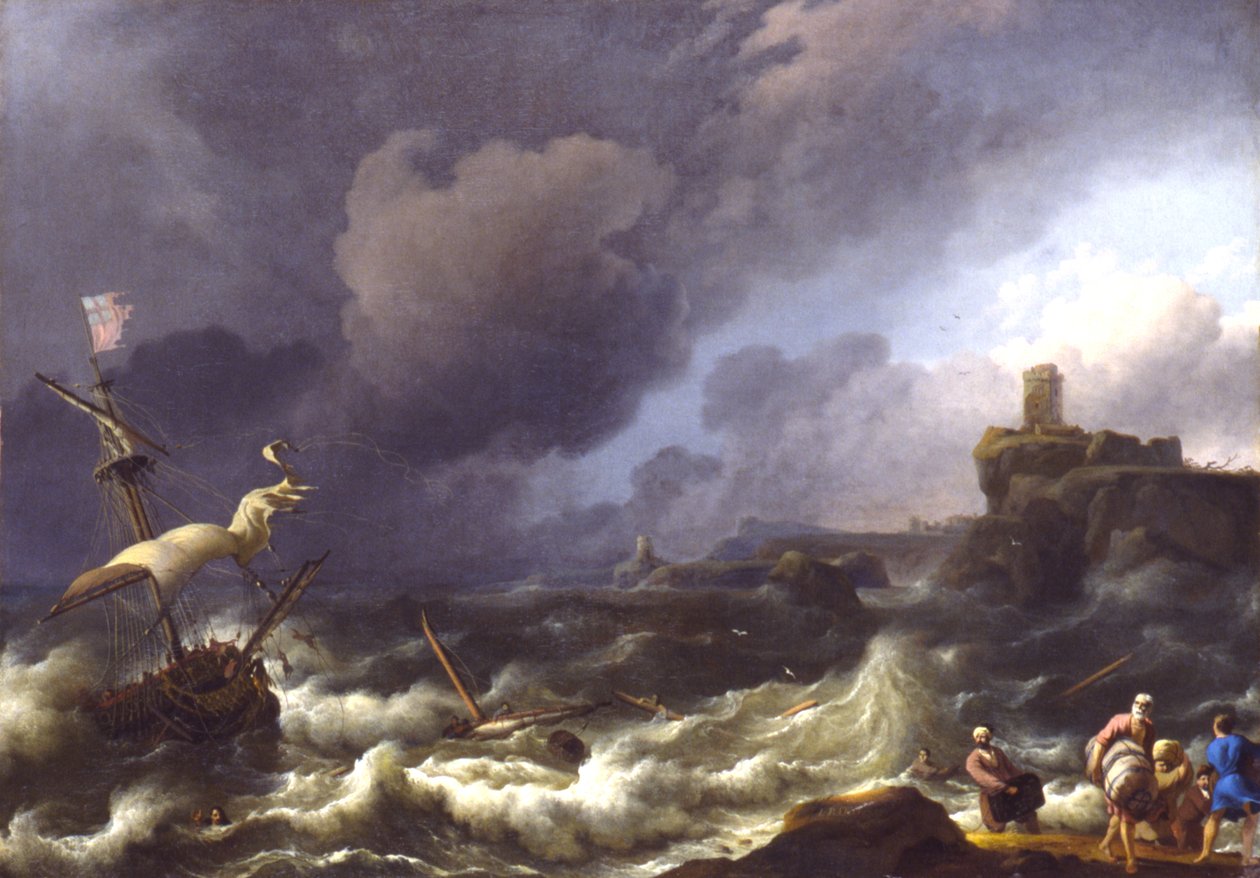 De storm door Ludolf Backhuysen