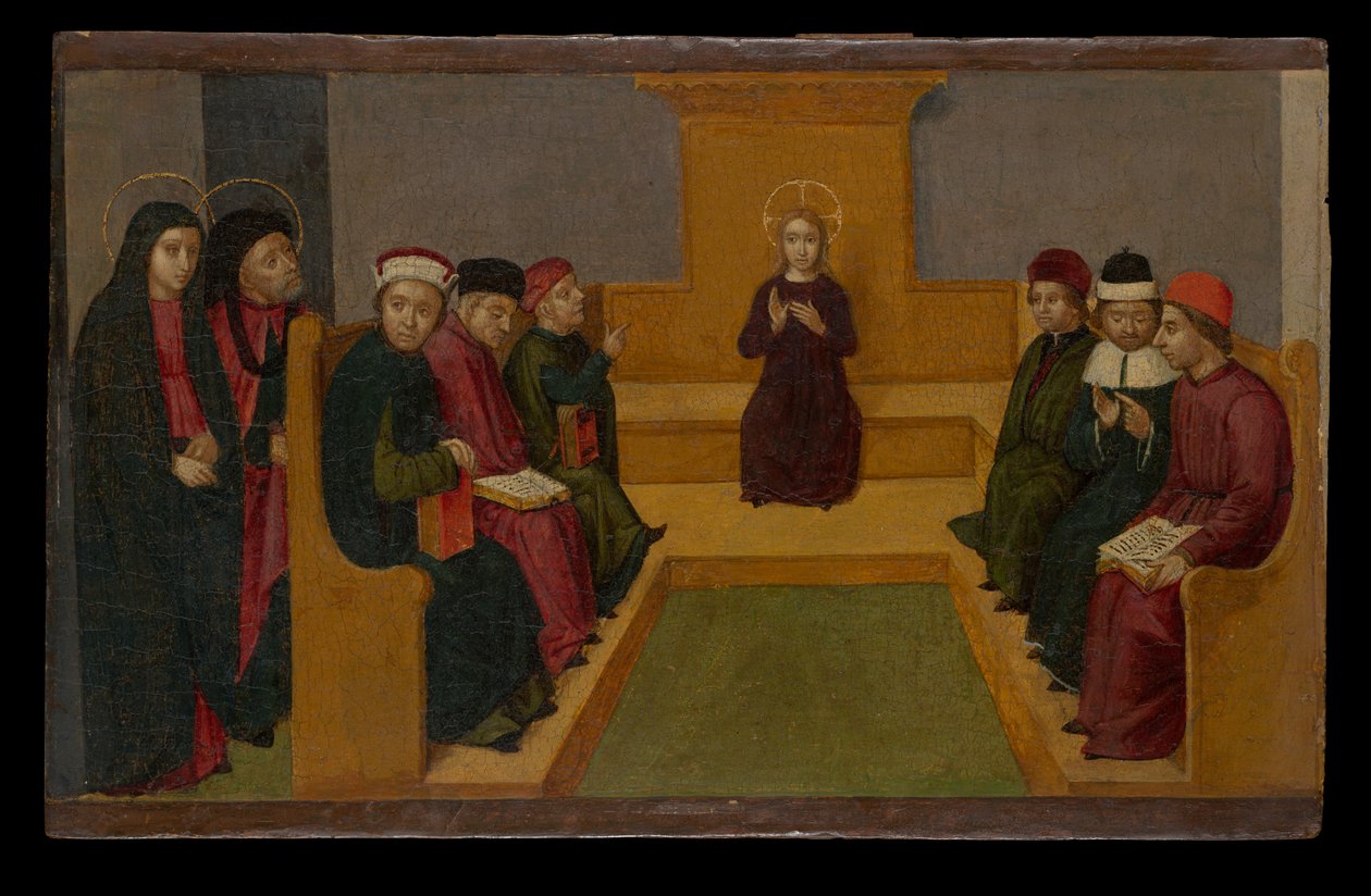 Christus onder de dokters door Ludovico Brea
