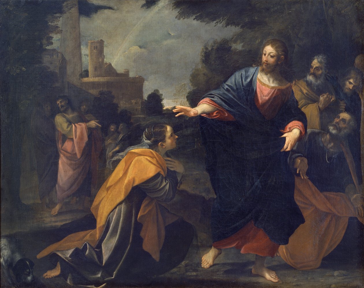 Christus en de Kananese vrouw door Ludovico Carracci