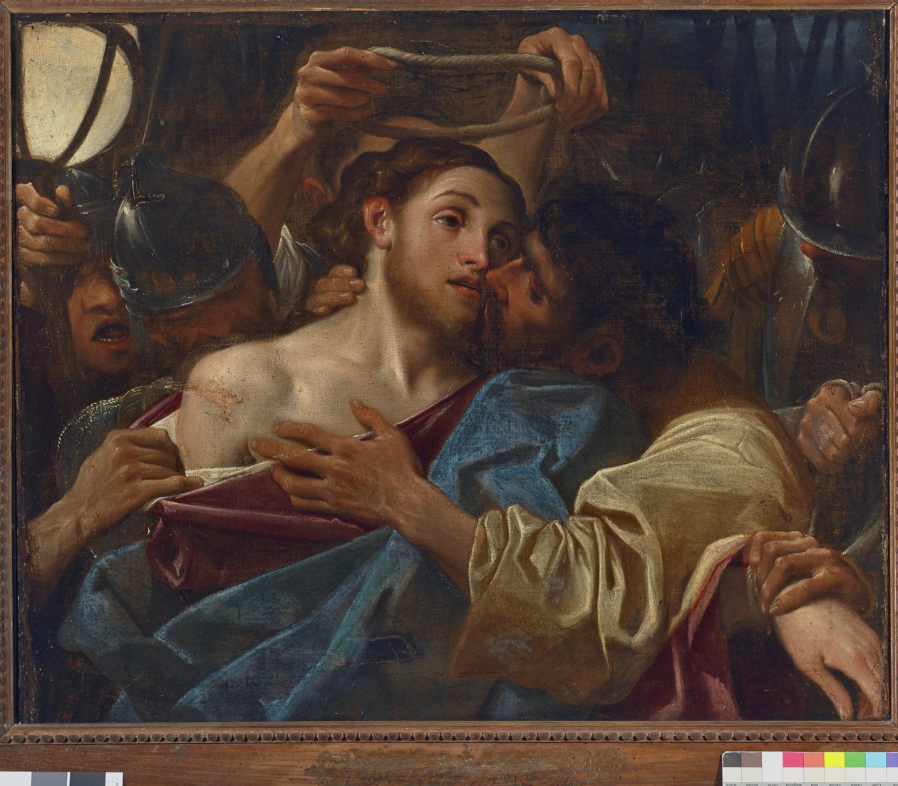 De kus van Judas door Ludovico Carracci