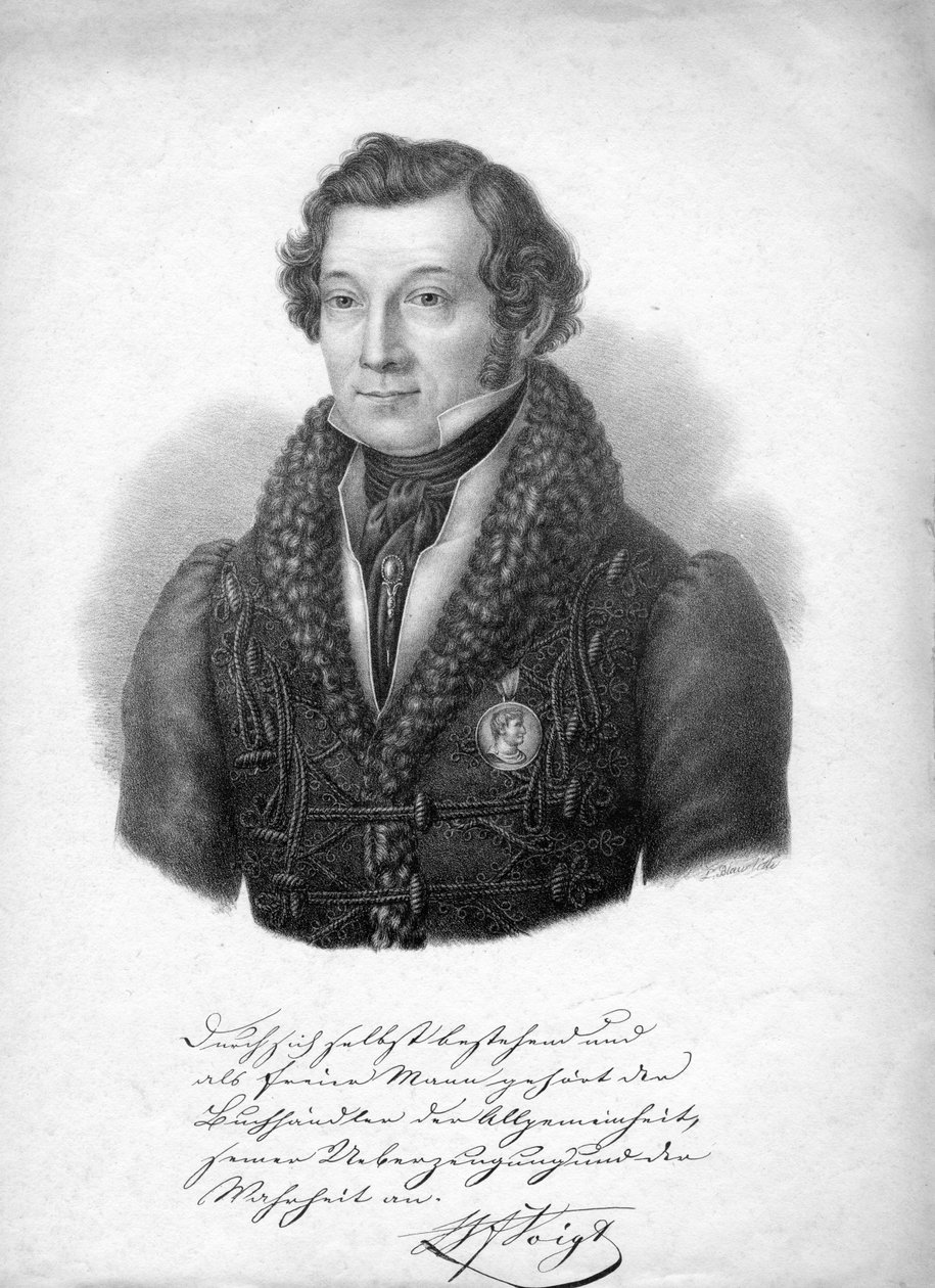 gegraveerd portret door Ludwig Blau