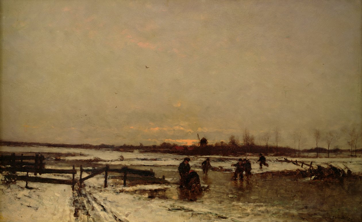Winterscène door Ludwig Munthe