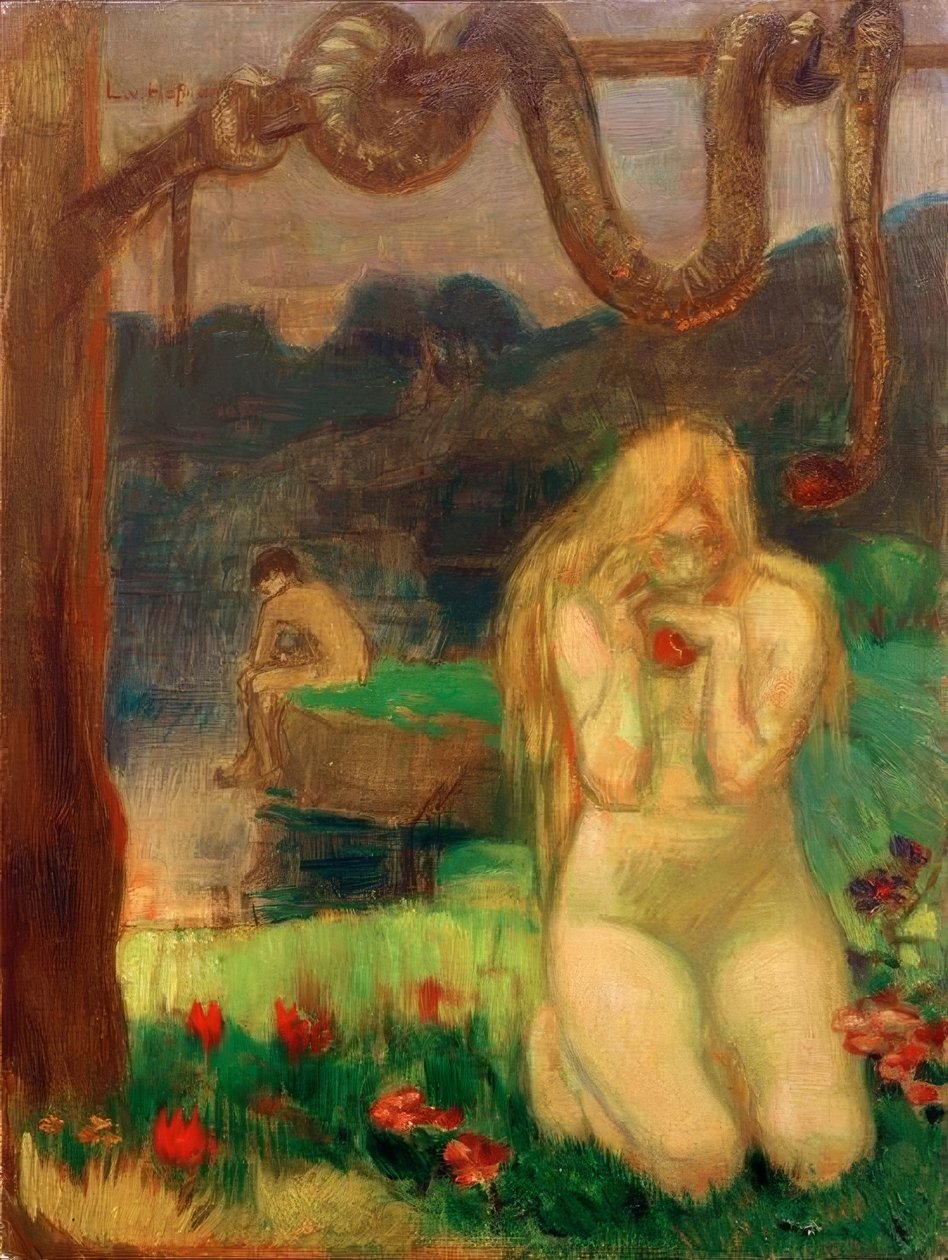 Adam en Eva door Ludwig von Hofmann