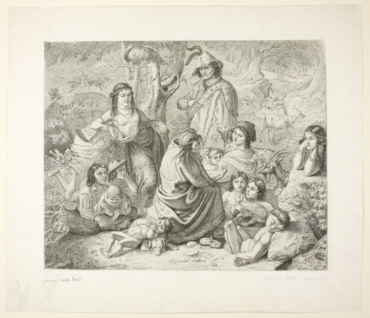 Zigeunerleven door Ludwig Emil Grimm