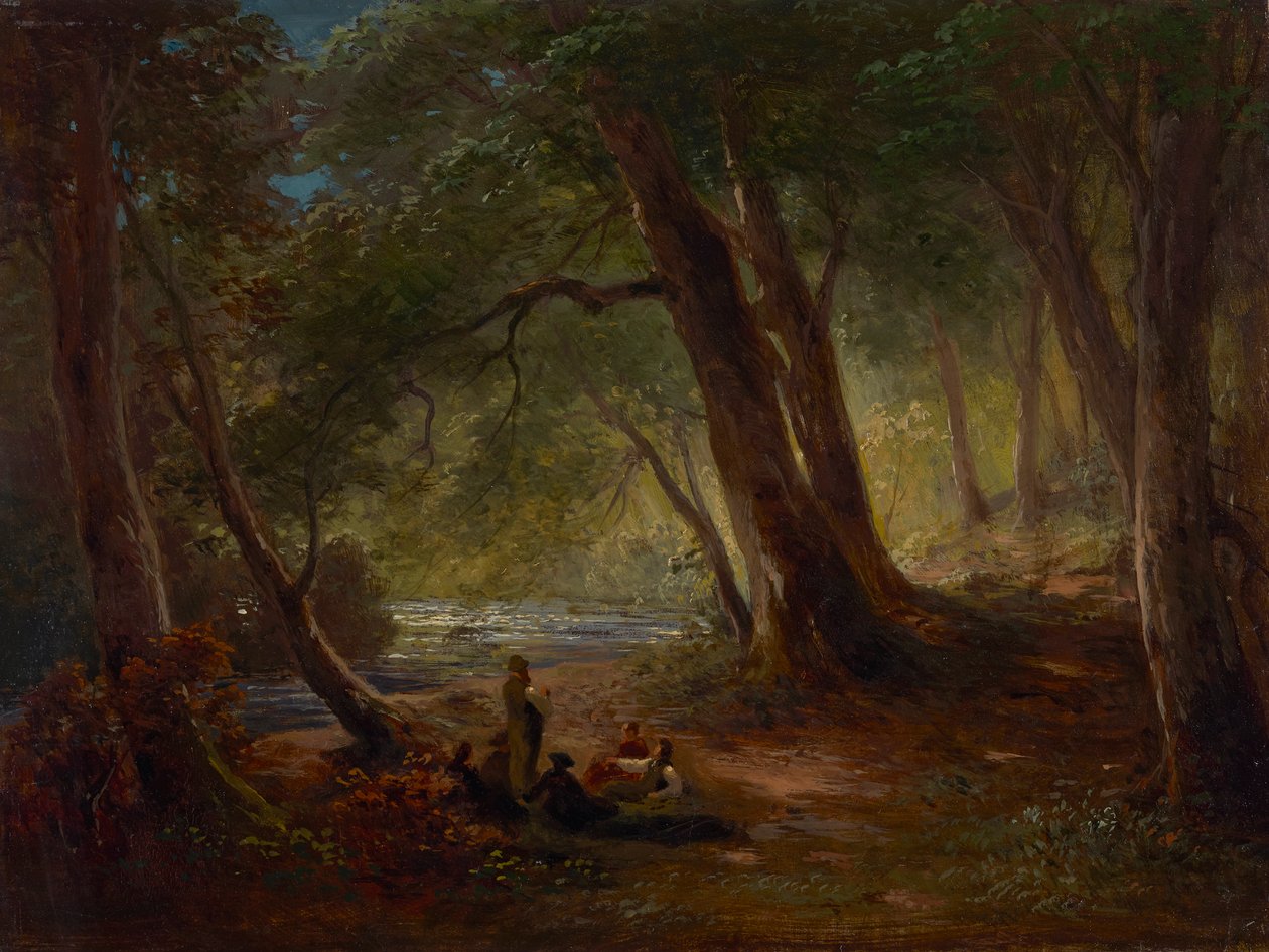 Bij de Würm bij Mühltal door Ludwig Gebhardt