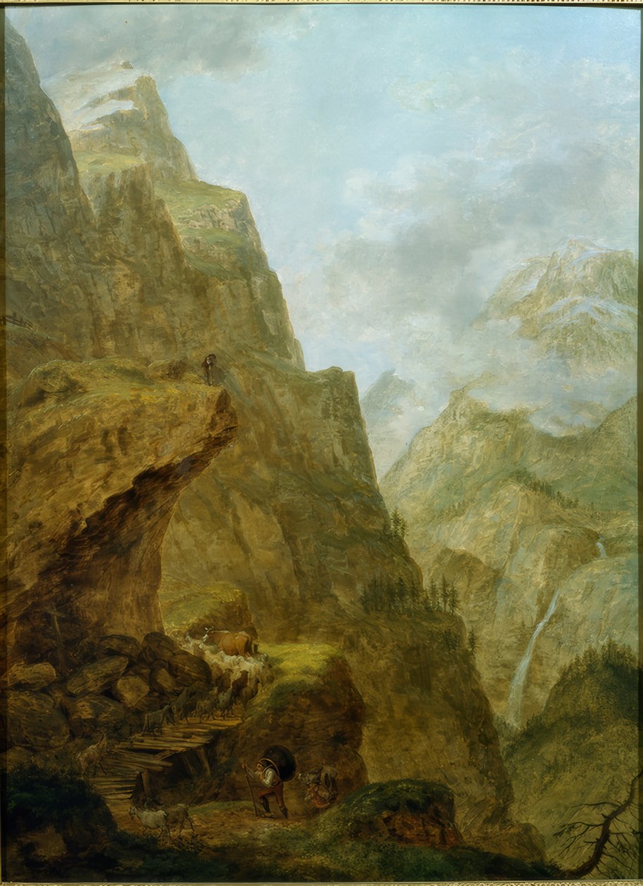Op de Klausenpas met de Sennenzug door Ludwig Hess
