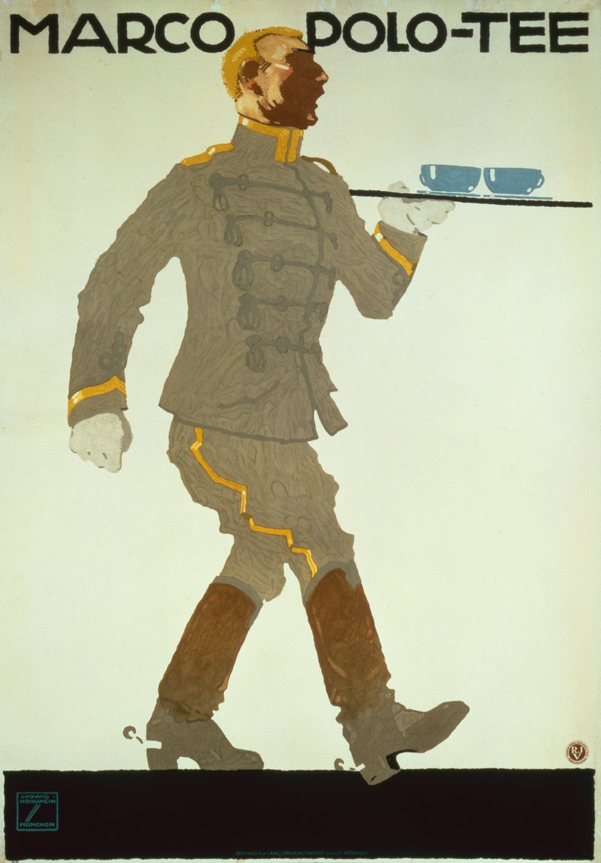 Marco Polo Tee, ca. 1914 door Ludwig Hohlwein