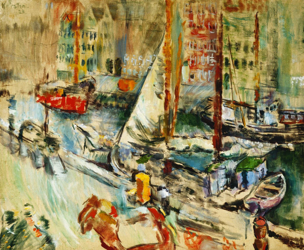 Fra Nyhavn, 1923 door Ludvik Peter Karsten