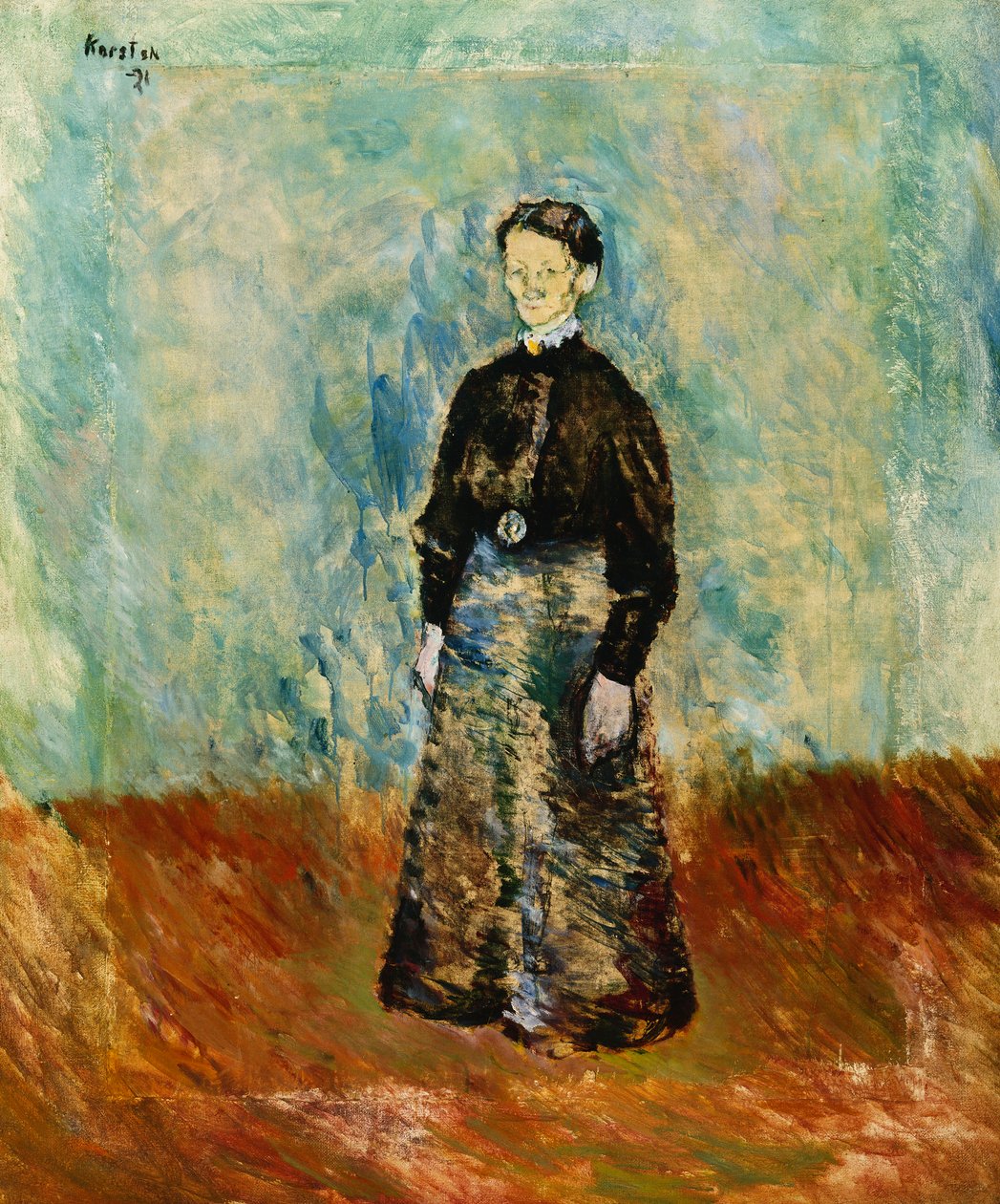 Stasjonsforstandersken pa Skagen, 1921 door Ludvik Peter Karsten