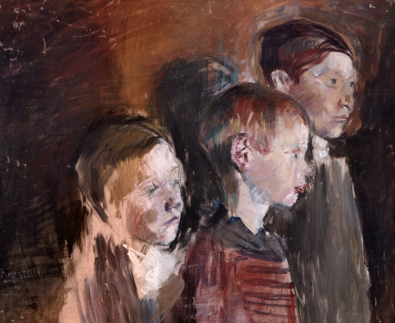 Drie broers en zussen door Ludwig Karsten