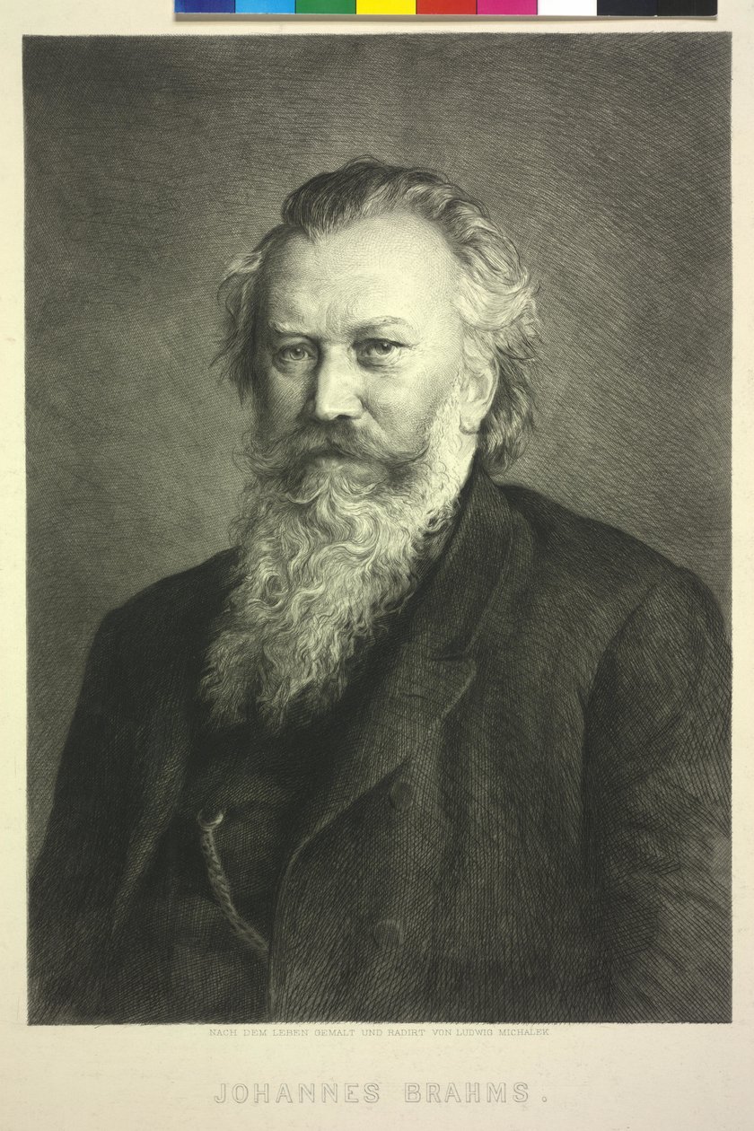 Johannes Brahms door Ludwig Michalek