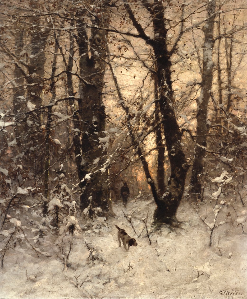 Winter Schemering door Ludwig Munthe